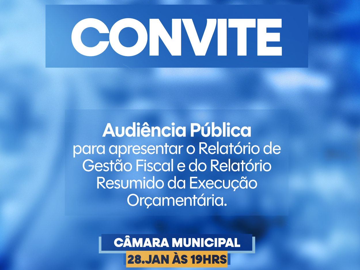Audiência Pública será realizada dia 28 de janeiro na Câmara Municipal de Nova Nazaré